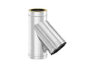 Insulated 135° chimney tee SOLINOX Ø200–250 (inox 304/304)