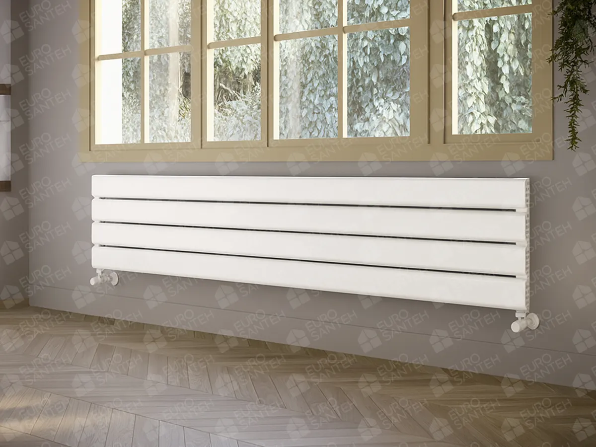 ALUMINUM HORIZONTAL RADIATOR DIAMOND HRZ height 1000 mm. width 496 mm. black mat