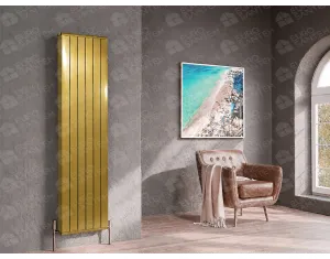 Designer radiator LOJIMAX LOVA LINE collection 1800x400 mm, ANTIQUE LIGHT BRASS