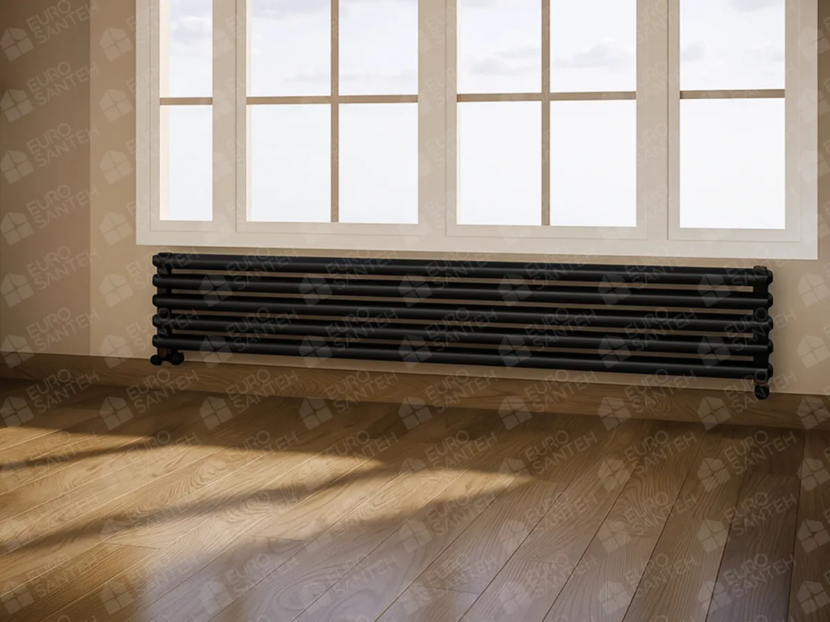 Designer radiators LOJIMAX, CAST HRZ collection, white matte