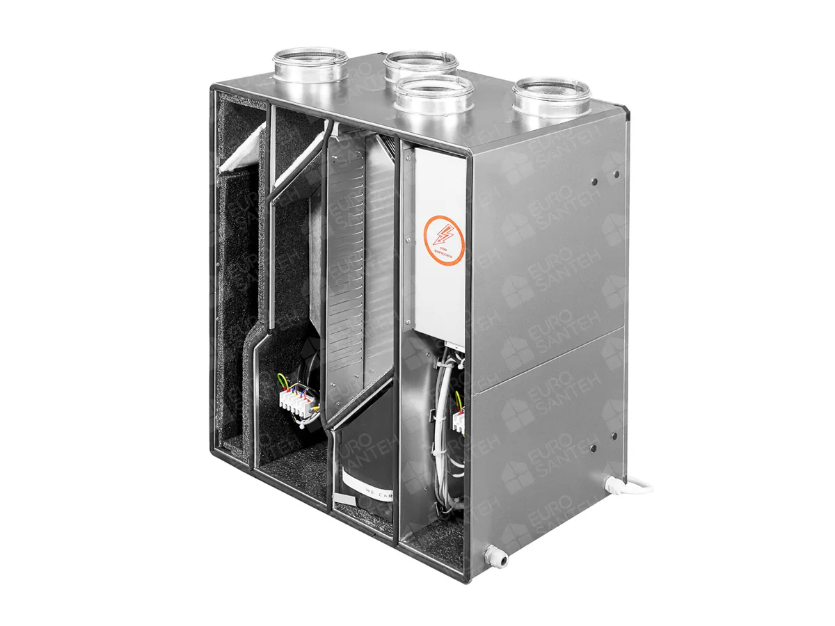 Wall-mounted supply and exhaust unit NEOVENT KNV LUX with open panel