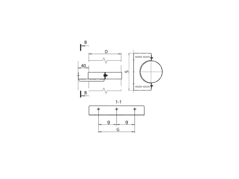 Colier de perete FERRUM (inox 430) d.280 mm