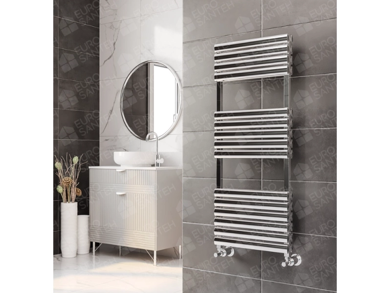 Design heated towel rail LOJIMAX, collection TALIA DOUBLE 600 mm. 1550 mm.