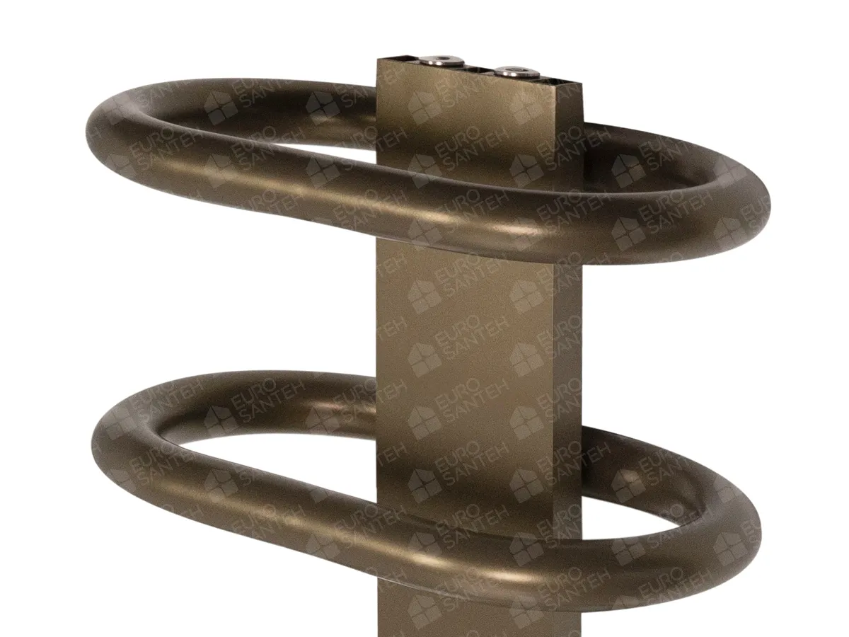 LOJIMAX designer towel warmer, TEOS collection, close-up view