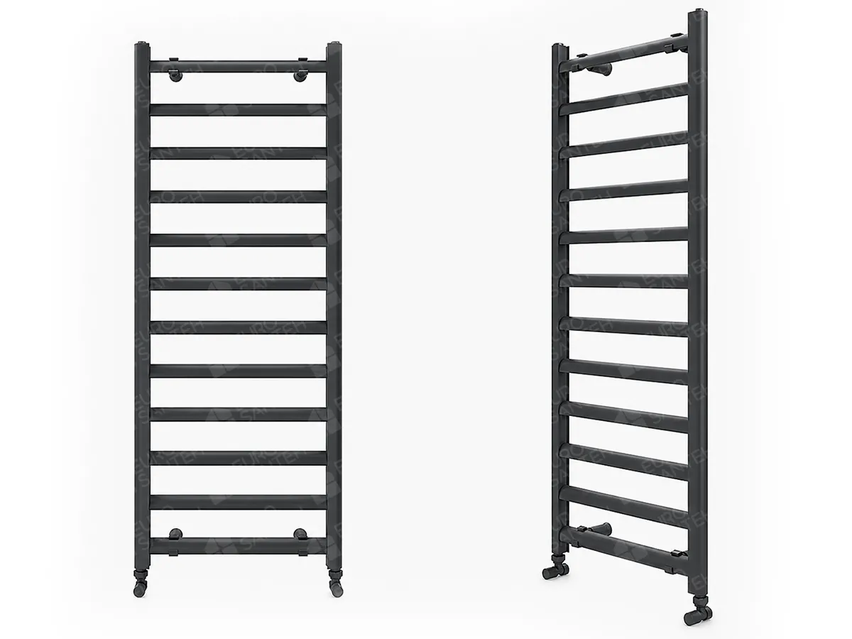 Uscător de prosoape de design CARISA, colecția LARA L, 800x485 mm, NEGRU
