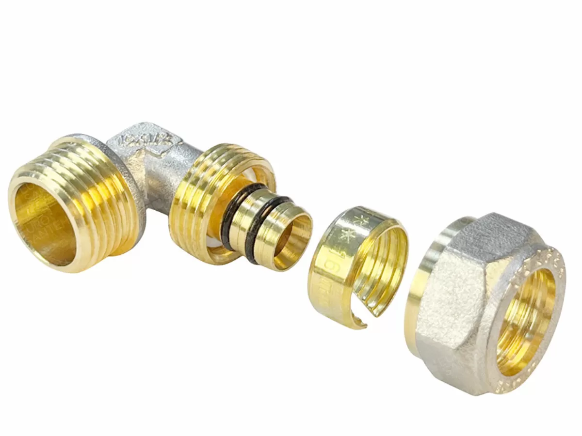 Cot conector pentru teava multistrat PEX-AL-PEX M 16 mm.x 1/2 