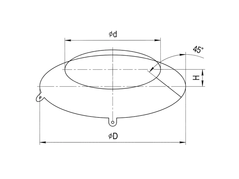 Flansa 145-150 mm FERRUM (inox 430/0,5 mm)