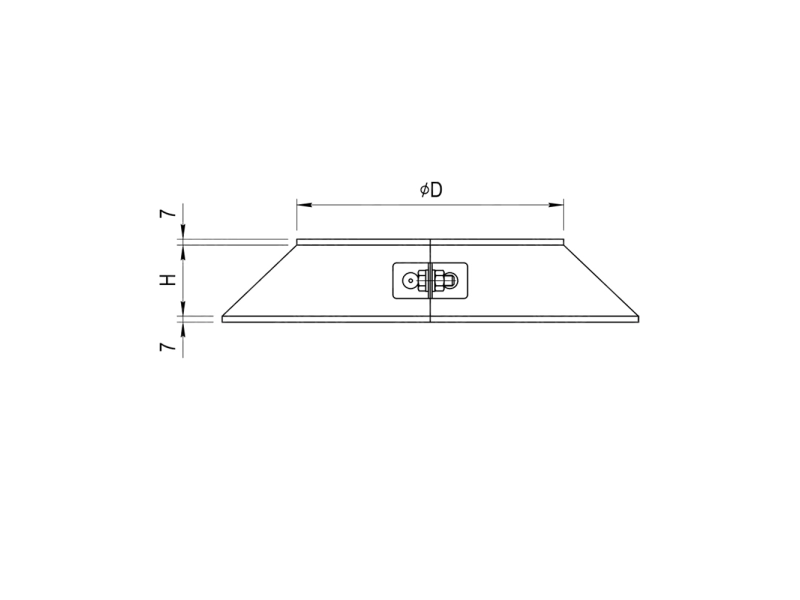 FERRUM 150 mm hole plug (430 / 0.5 mm stainless steel)