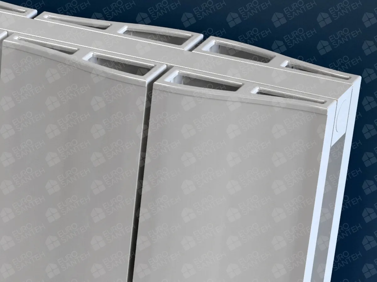 Radiator de design LOJIMAX colecția AMAZONITE DOUBLE 1000x412 mm, Alb