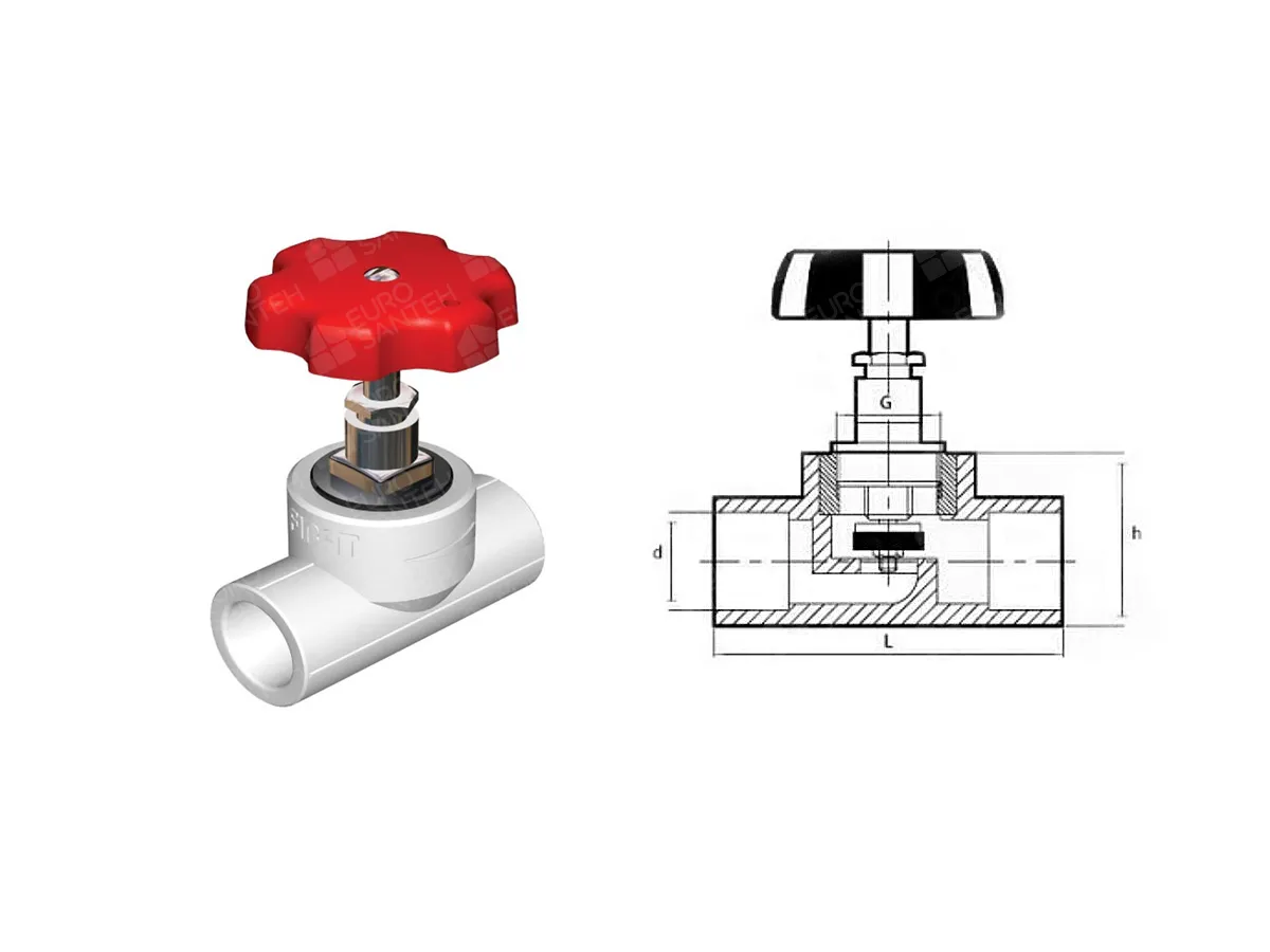 Polypropylene valve (PPR) d.20