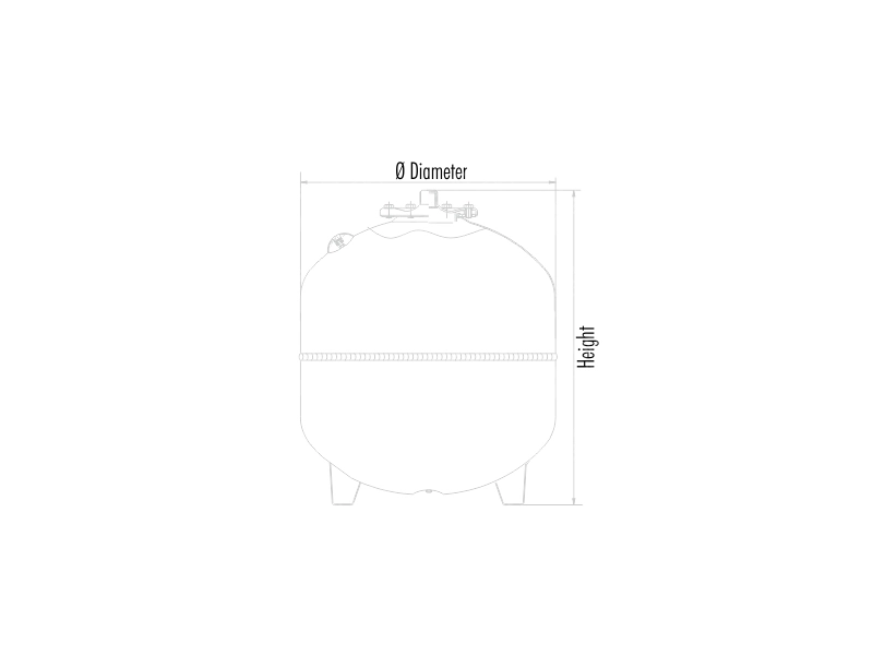 Expansion vessel for RV80, 80L ZILIOheating system