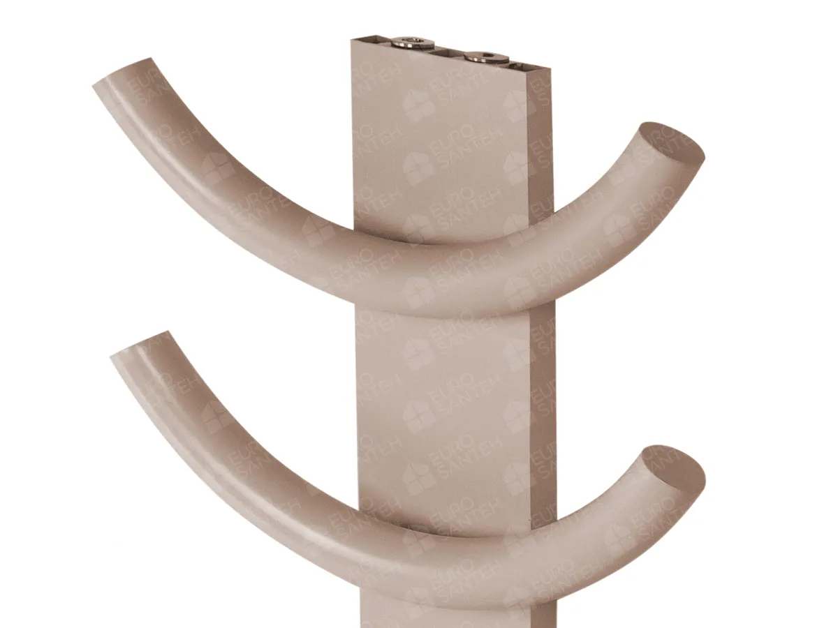 LOJIMAX designer towel warmer, OXY collection, close-up view