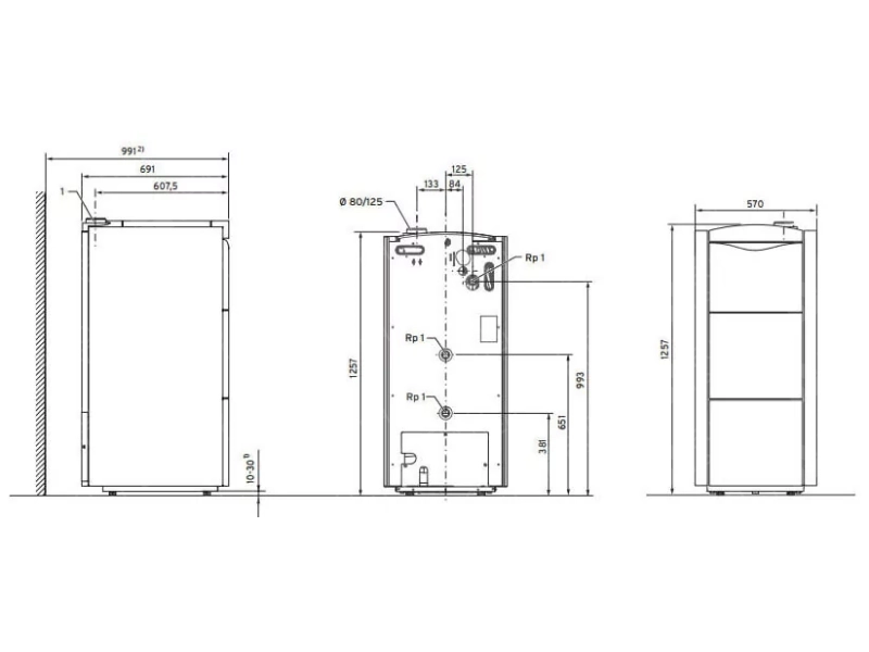 Cazan pe gaz în condensație VAILLANT ECO VIT VKK 656-4 65 kW