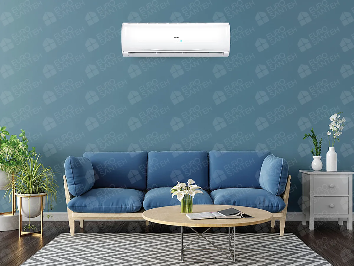 HEIKO BRISA air conditioner on the wall in the living room