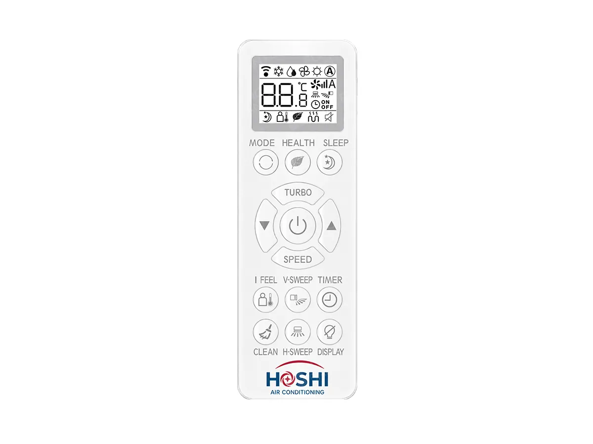 Air conditioner remote control Hoshi Sirius Inverter R32 HS-18SR 18000 BTU