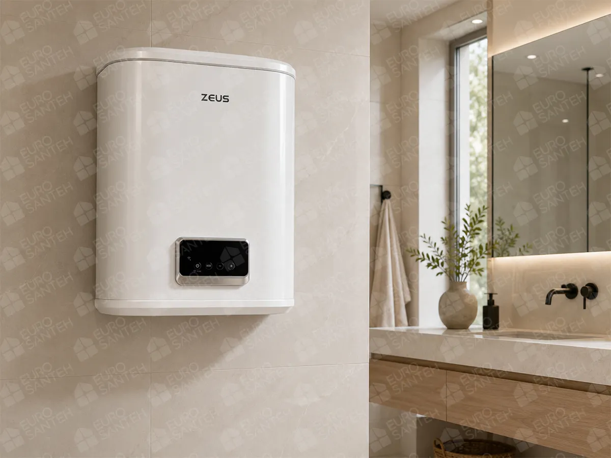 Boiler electric ZEUS SLIM COMPACT 50 l, în baie