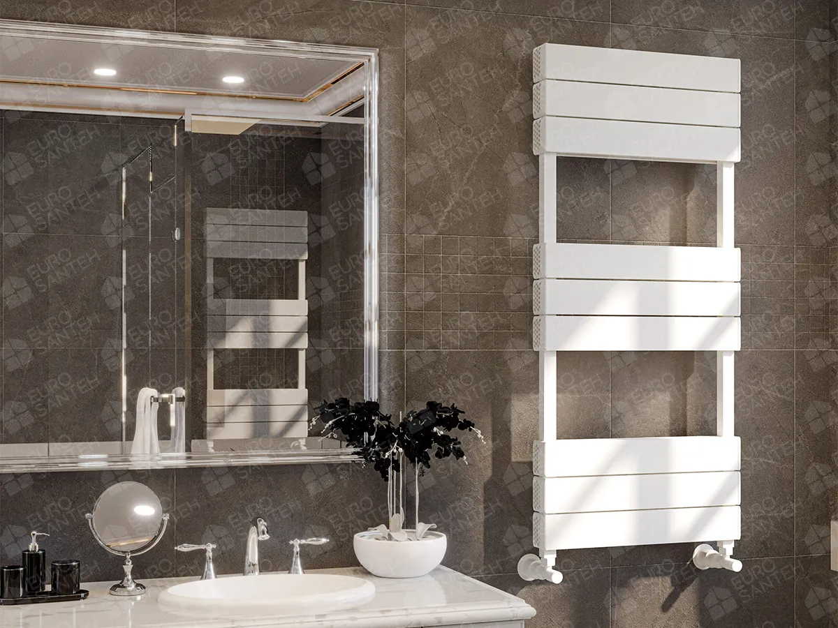 Uscător de prosoape de design LOJIMAX colecția CALVIN 1000x600 mm, Alb