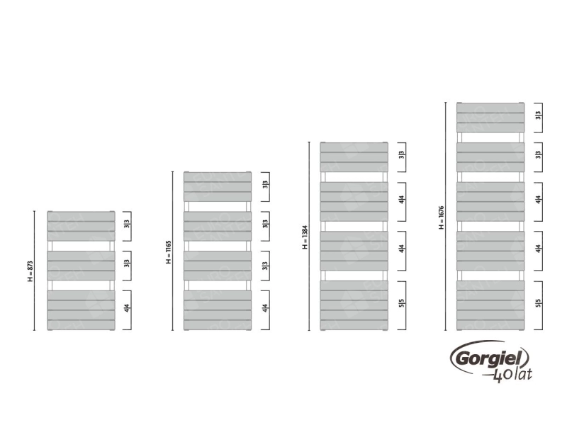 Uscator de prosoape design GORGIEL ALTUS AVA2 115/50