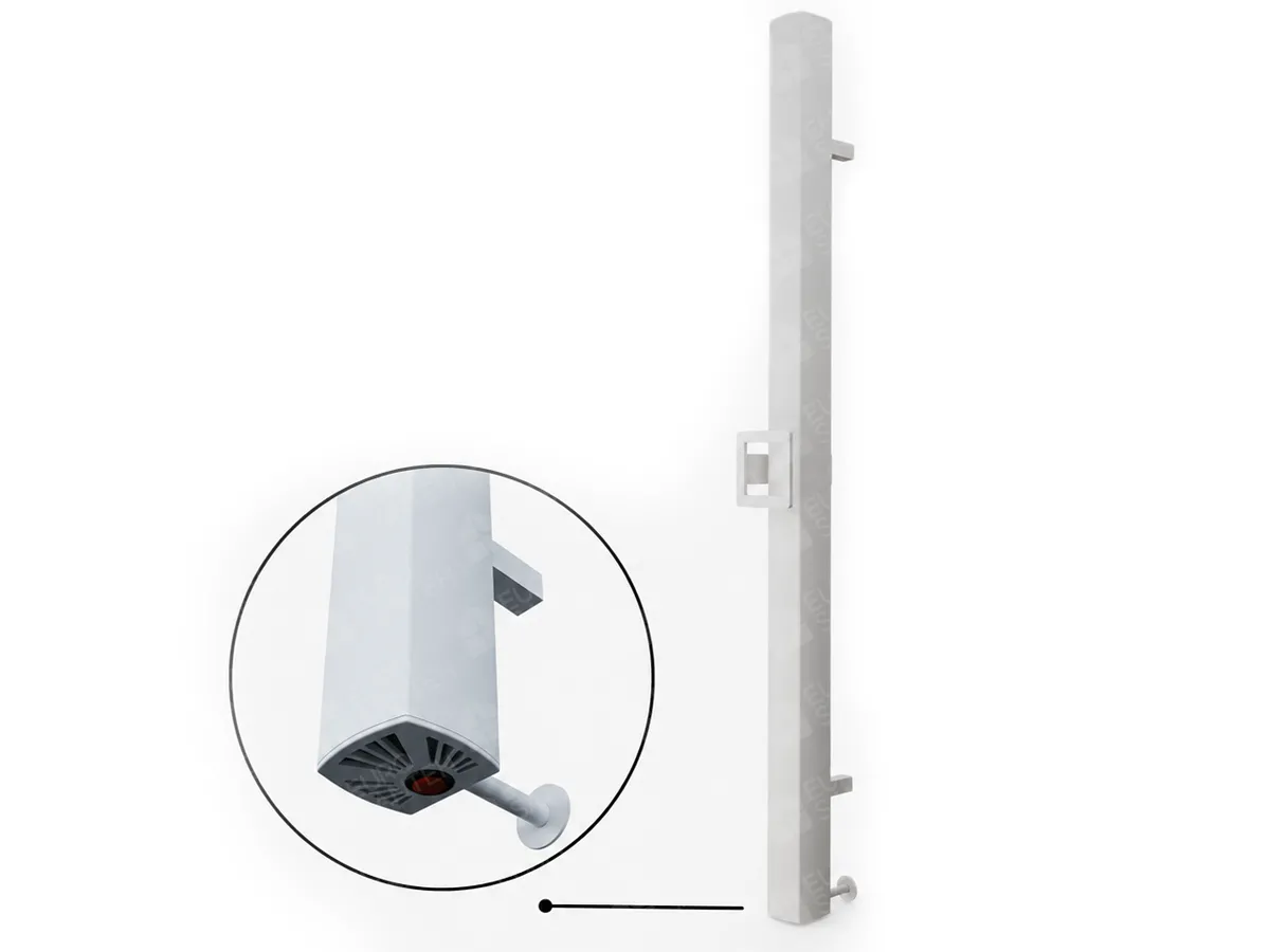 Uscător electric de prosoape de design CARISA, colecția VESTA S, 1200x70 mm, ALB