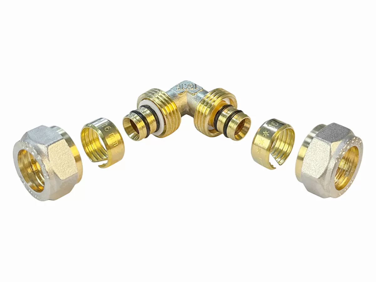 Cot conector pentru teava multistrat PEX-AL-PEX 26 mm.x 26 mm. 