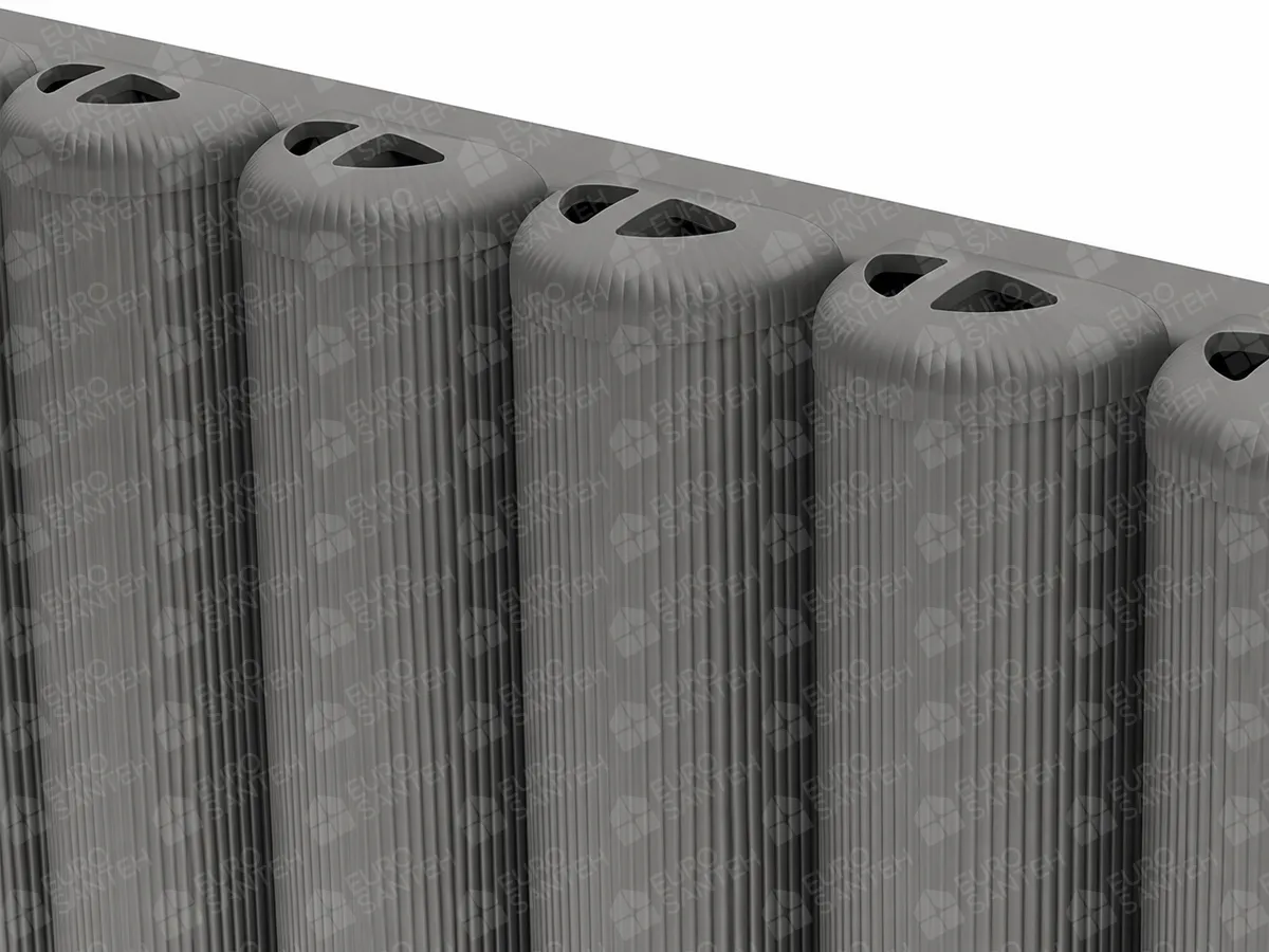 Designer radiator LOJIMAX CITRINE collection 1400x380 mm, Grey (Juniper)