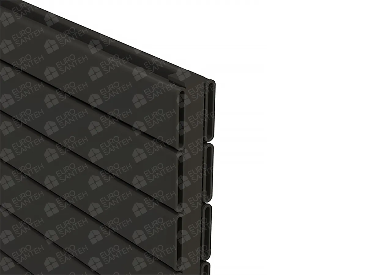 Дизайнерские радиаторы LOJIMAX, коллекция ROYAL DOUBLE HRZ, черный матовый