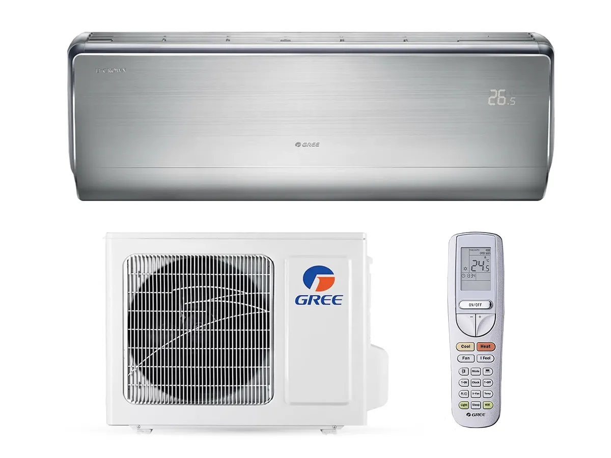 Indoor and outdoor units, air control panel Air conditioner GREE U-CROWN, SILVER Inverter