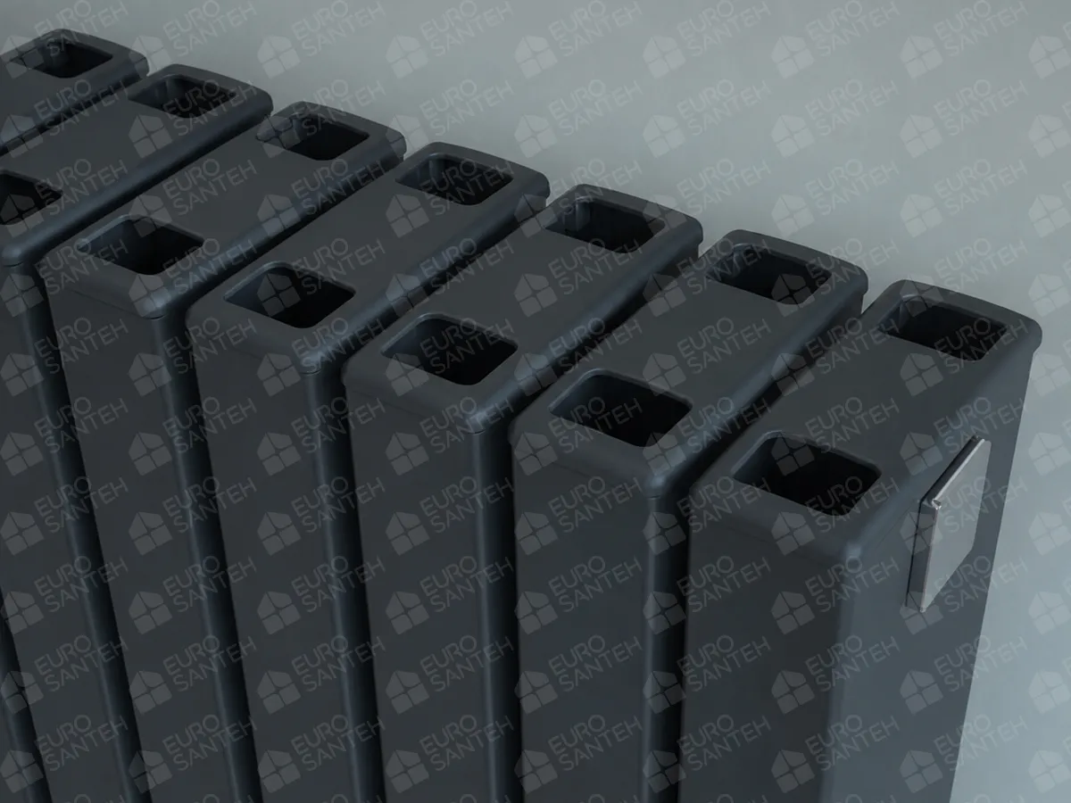 Designer radiator LOJIMAX LAPIS collection 1400x392 mm, Anthracite