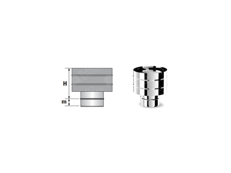 Окончание дымоходное ветровик SOLINOX d.130-180 (inox 304/304)