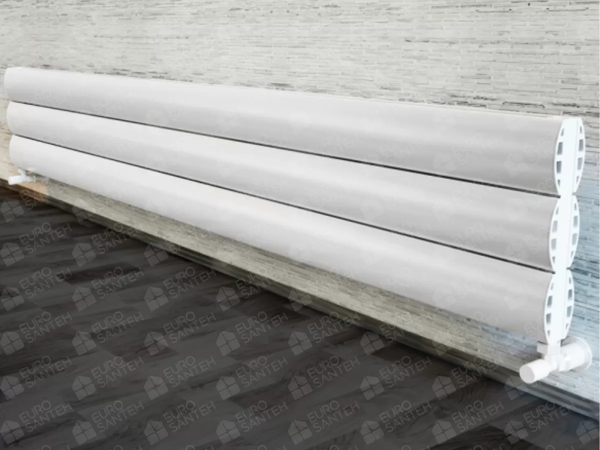 ALUMINUM HORIZONTAL RADIATOR OTIS DOUBLE HRZ inaltimea 800 mm. latimea 308 mm. alb mat