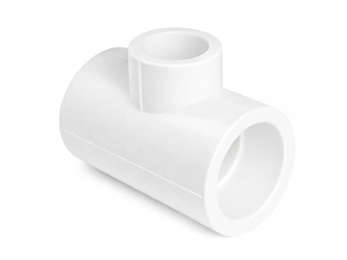 Polypropylene tee (PPR) reduced d.32x d.20x d.32, front view