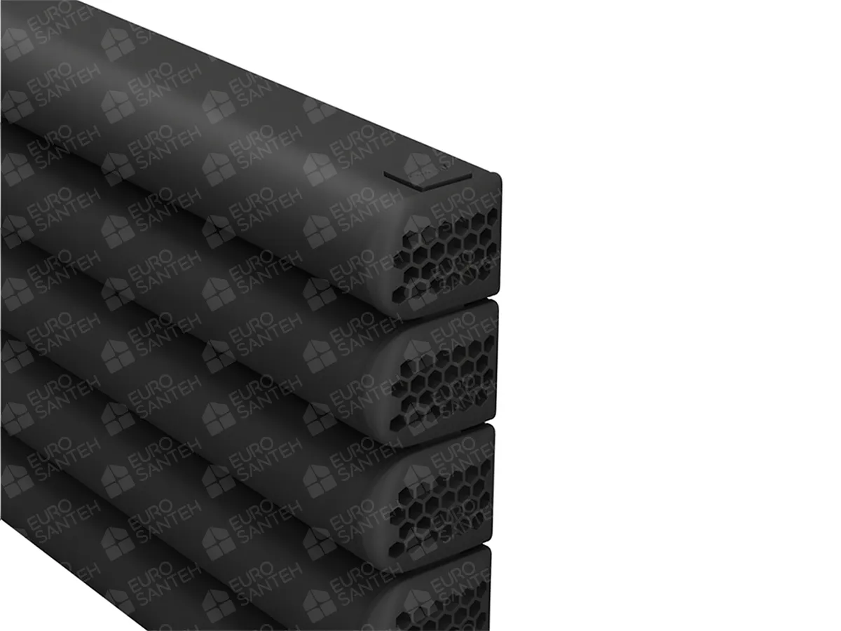 Дизайнерские радиаторы LOJIMAX, коллекция VOLE HRZ, черный матовый