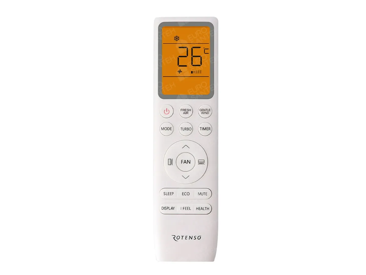 Air conditioner remote control Rotenso Roni Inverter R32 24000 BTU