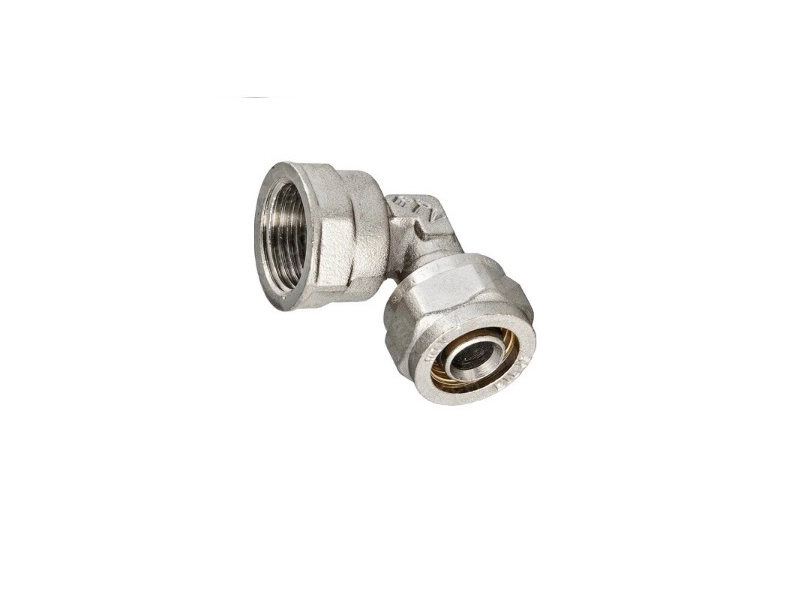 Угол для металлопласта с переходом на внутреннюю резьбу  d20 мм х 3/4