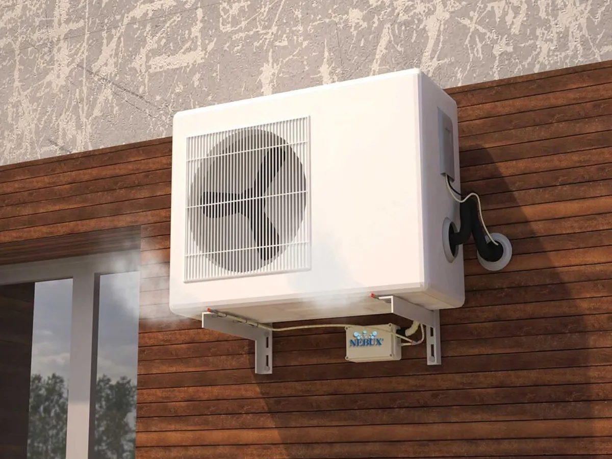 Exemplu de instalare a unui pulverizator pentru evacuarea condensului AC, NEBUX Superior