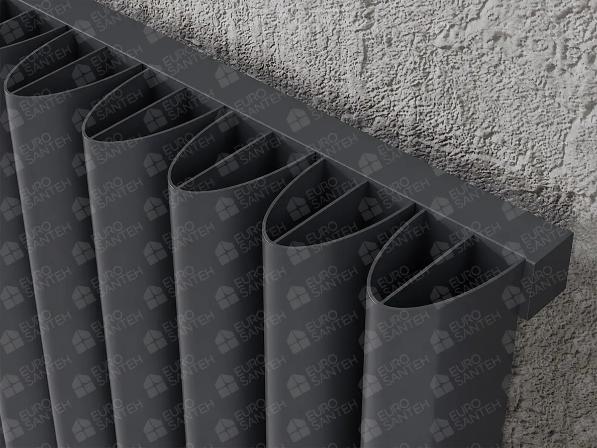 Designer radiator LOJIMAX ALBITE collection 1800x380 mm, Black