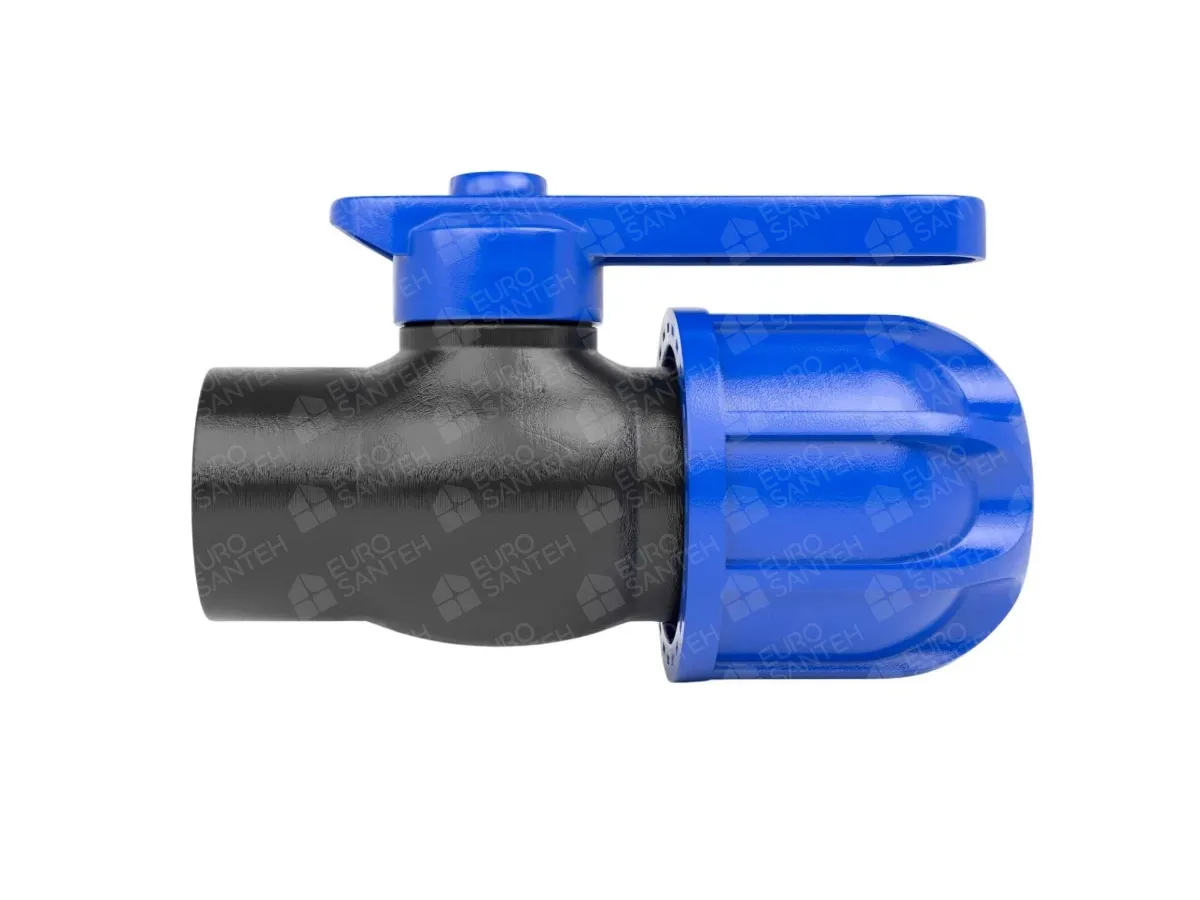 Compression ball valve PN 10 bar, d 50 × 1 1/2" (female), side view
