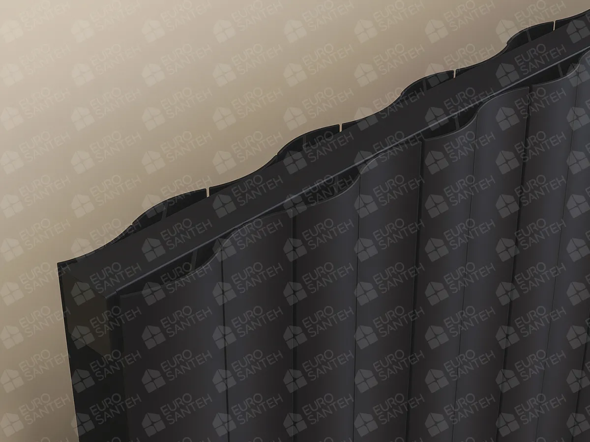 Calorifere decorativ LOJIMAX, colectia TOSINA DOUBLE, negru mat