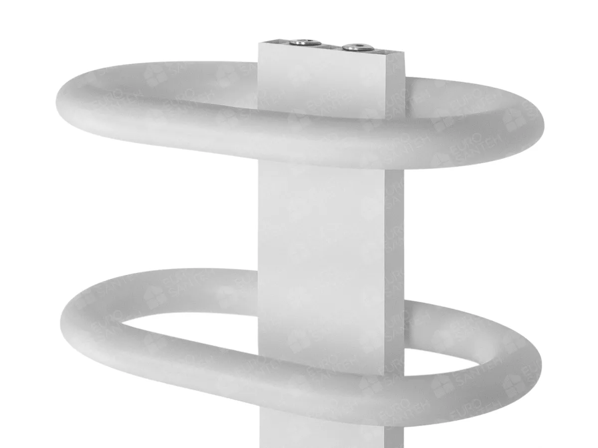LOJIMAX designer towel warmer, TEOS collection, close-up view