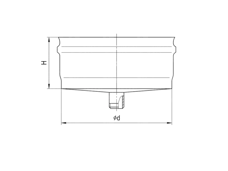 Dop cu colector de condens FERRUM d.210 mm (inox 430/0,5 mm)