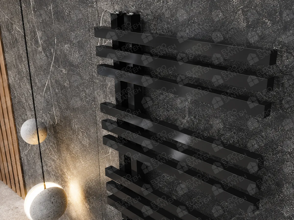 CARISA TERRA Collection Designer Towel Radiator 852x500 mm, BLACK