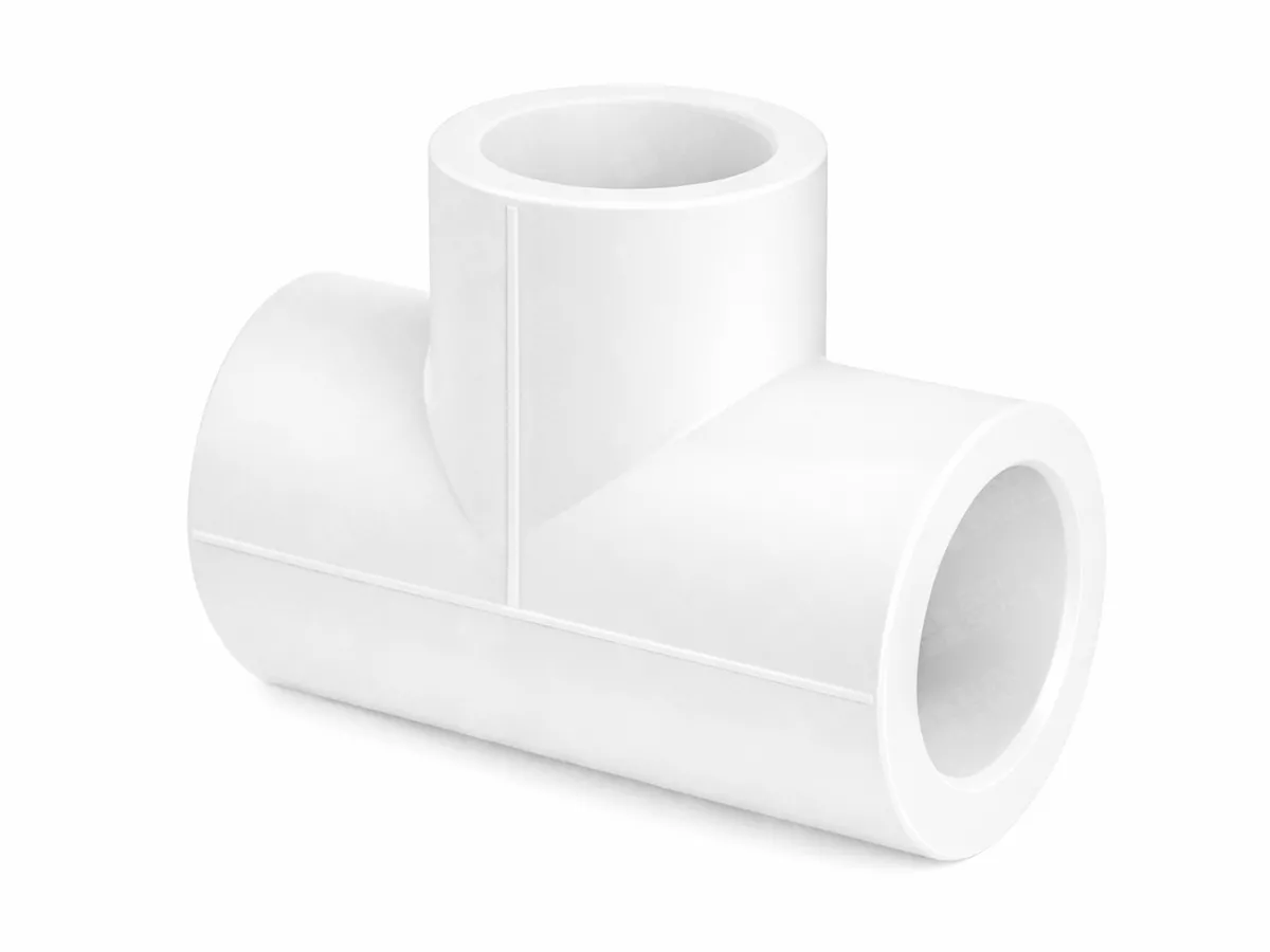 Polypropylene tee (PPR) d.20x d.25x d.20, front view
