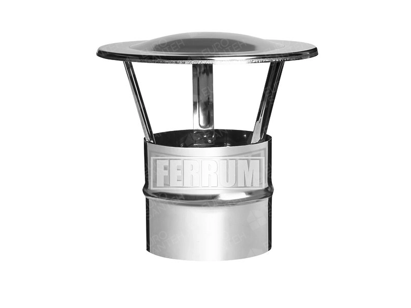 Conical terminal with FERRUM hat d.150 mm (stainless steel 430 / 0.5 mm)