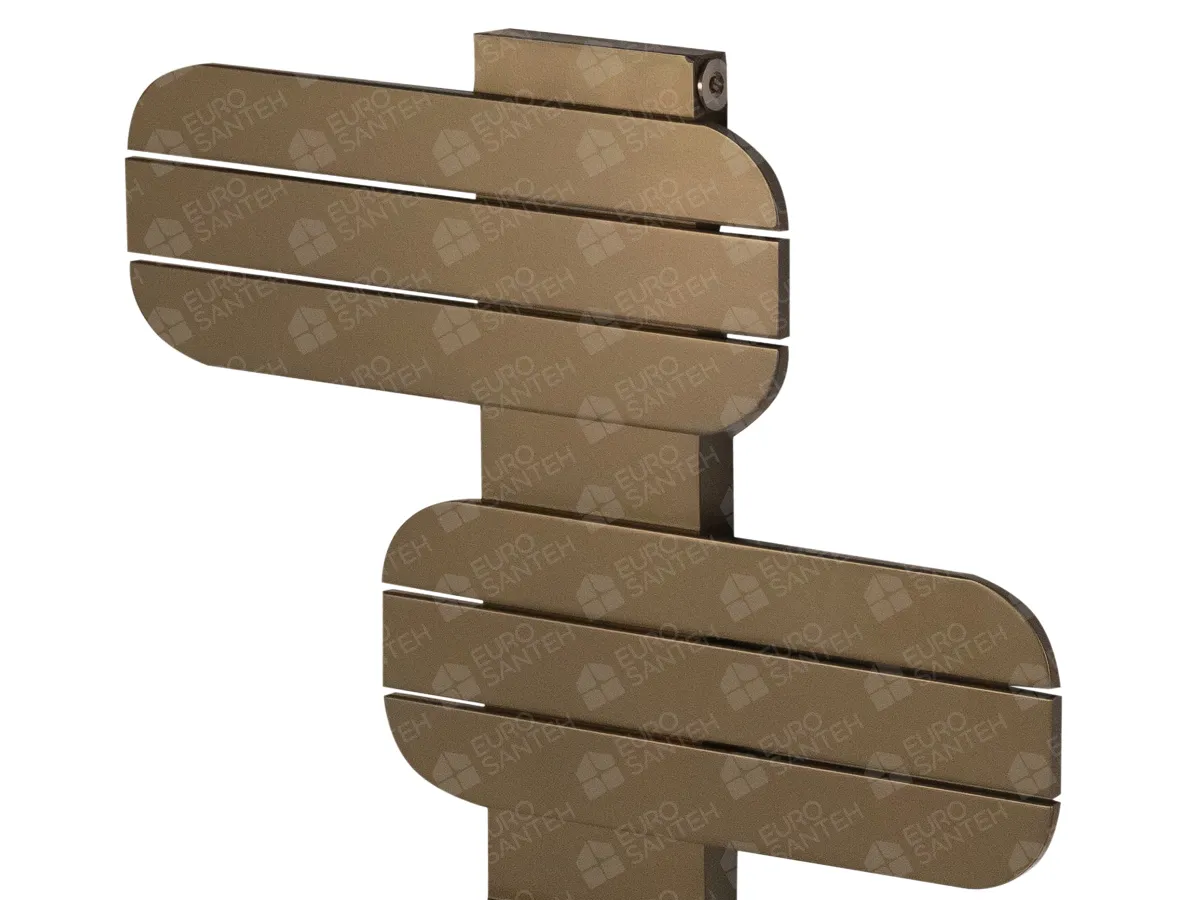 LOJIMAX designer towel warmer, BAMITO collection, close-up view