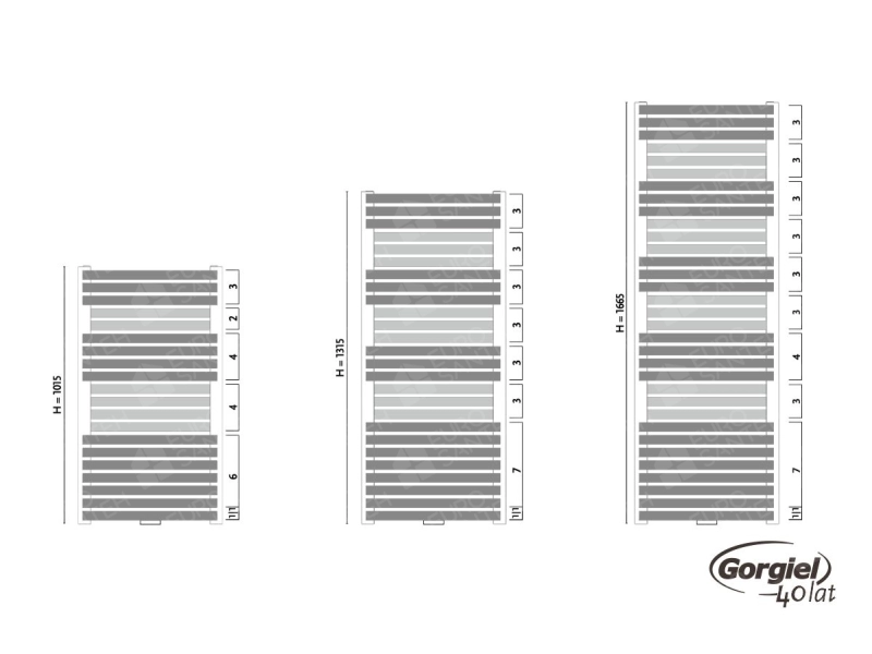 Towel dryer/bathroom radiator design GORGIEL TRITON ATR 100/60