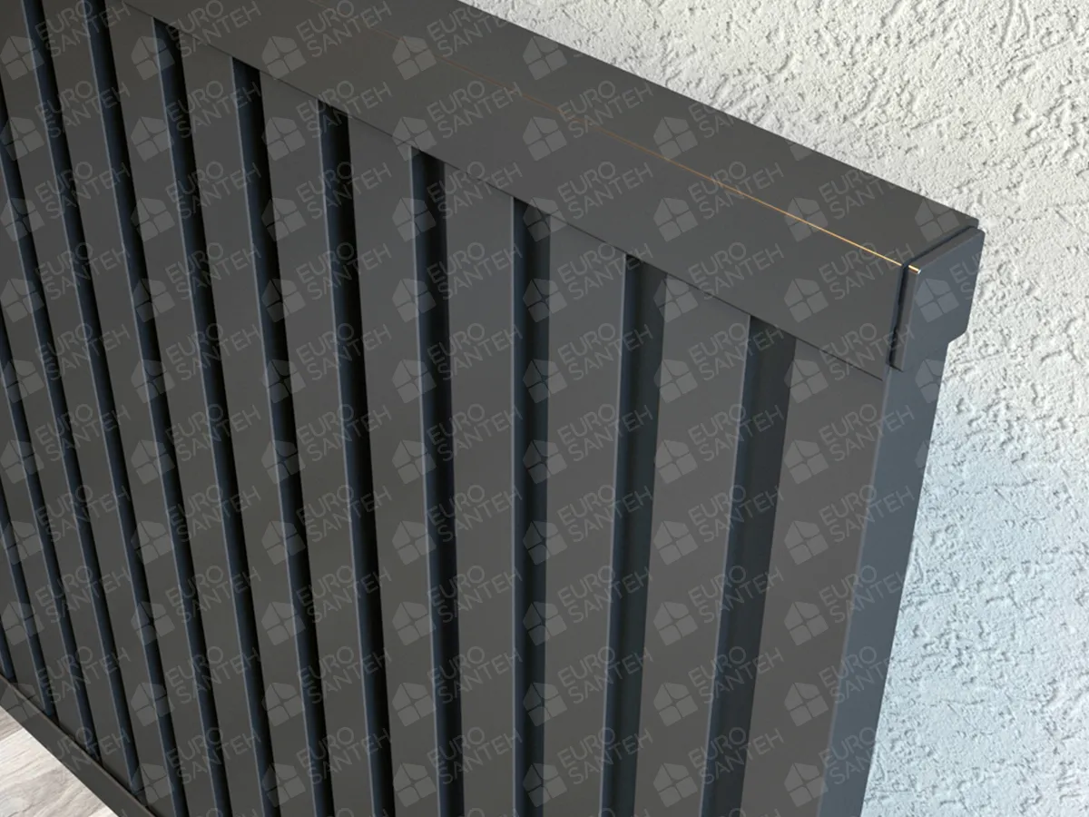 Designer radiators LOJIMAX, collection TRIO, black matte