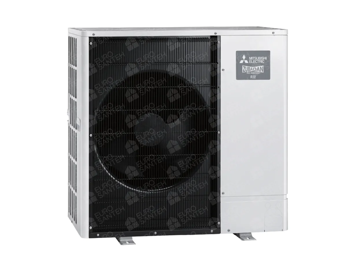 Pompă de căldură, unitate exterioară Mitsubishi Electric Zubadan PUZ-SHWM140YAA, vedere laterală