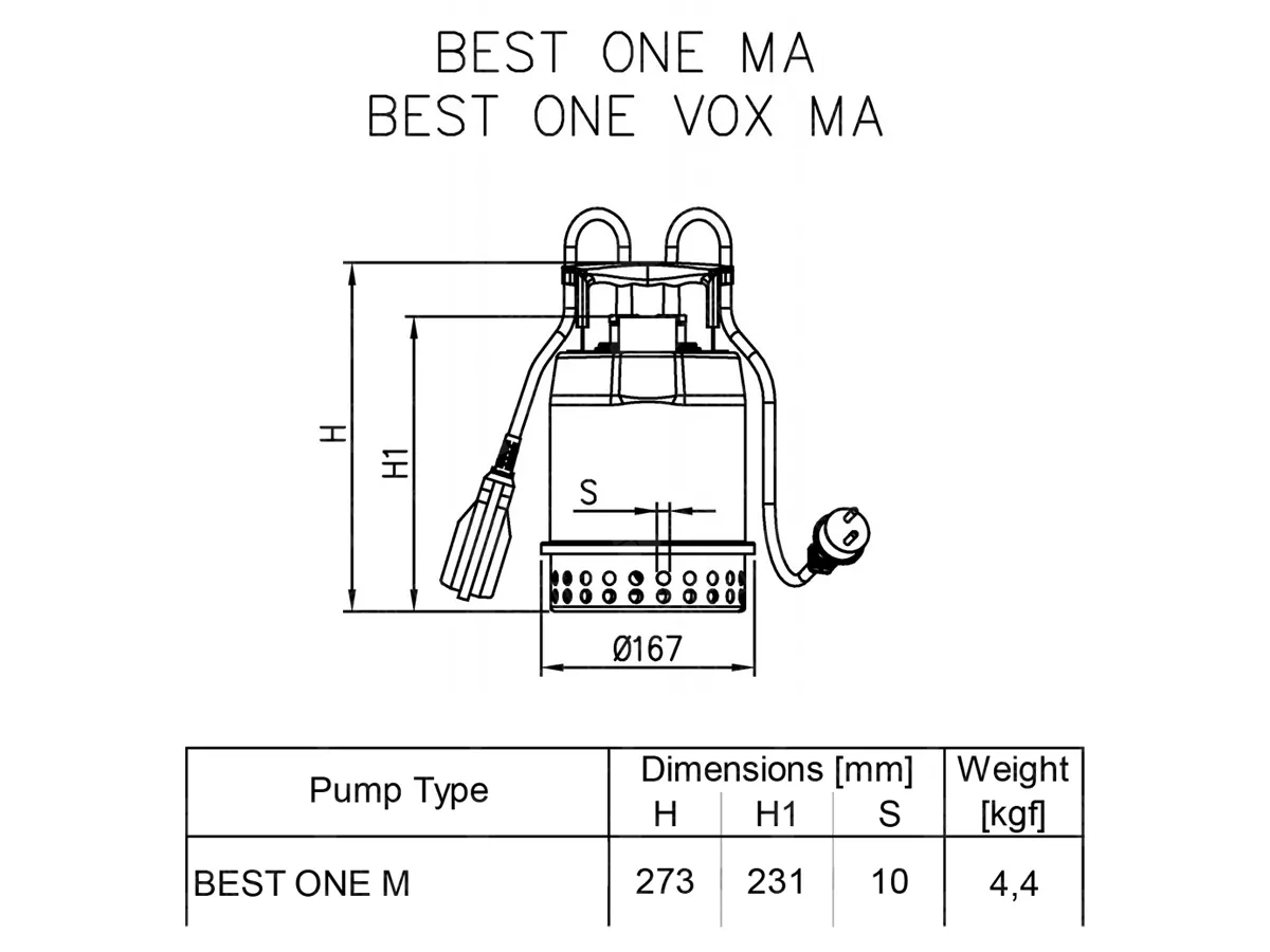 Дренажный насос Ebara BEST ONE  VOX MA 10 M