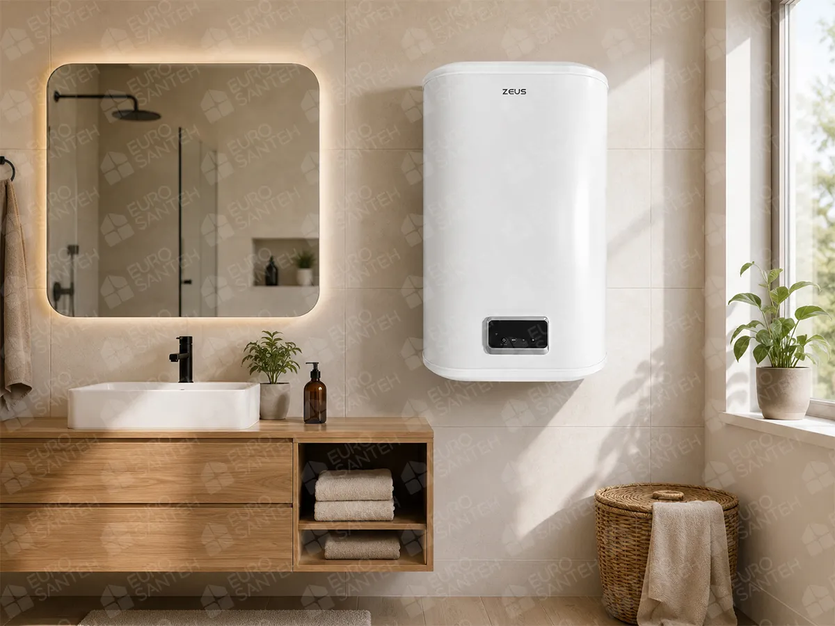 Boiler electric ZEUS SLIM COMPACT 80 l, în baie