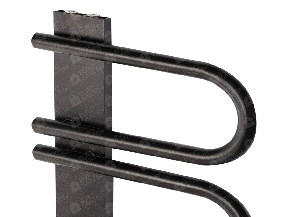 LOJIMAX designer towel warmer, PANA collection, close-up view